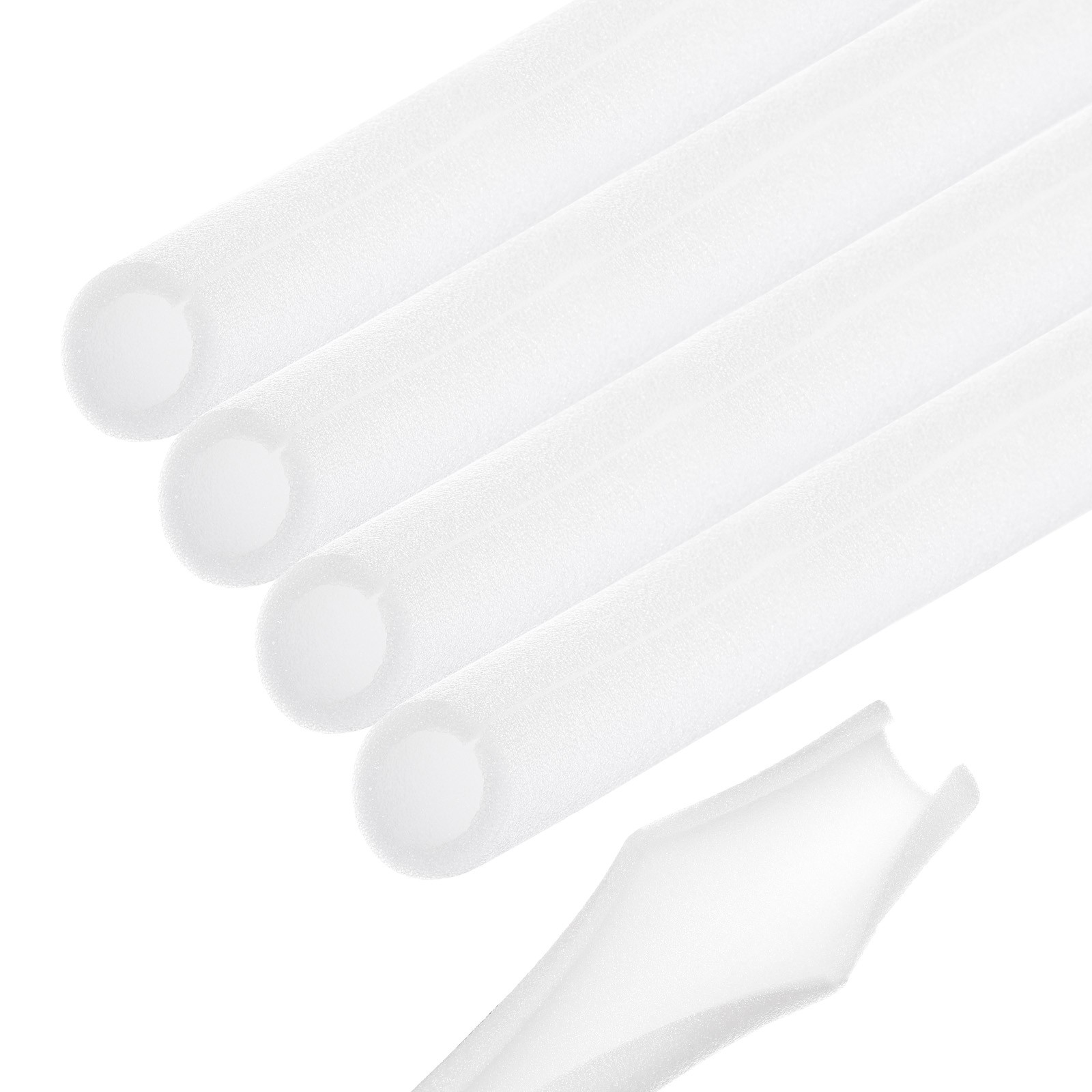 4pcs Pipe Insulation Foam Tube 3/4″ ID x 1-3/16″ OD 3ft Heat Preservation White