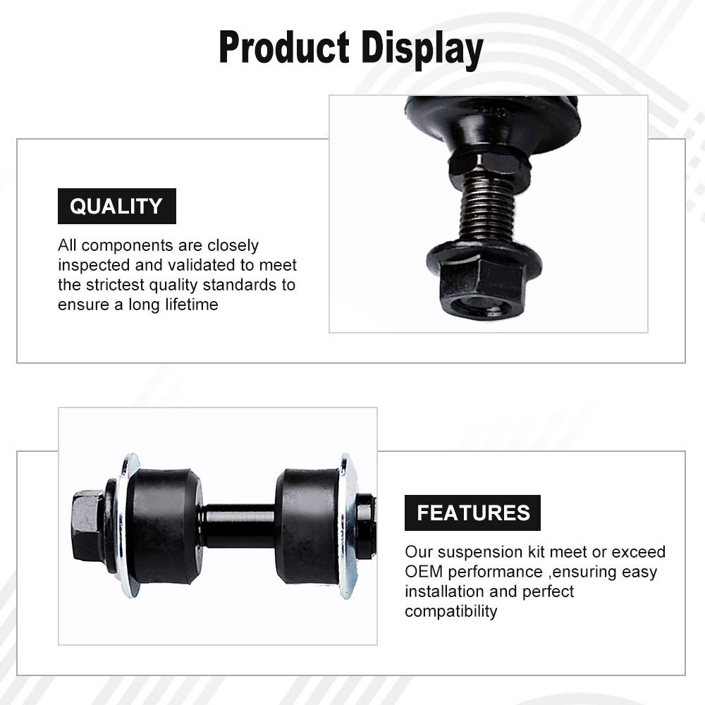 6pc LCA w/Ball Joint Tie Rod End Sway Link Kit Acura MDX 01-05 Honda Pilot 03-05