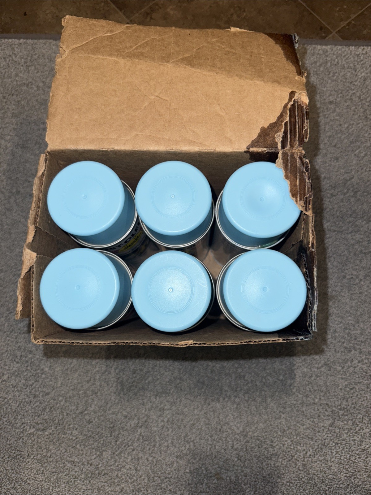 Rust-Oleum 2326838 2300 System Inverted Striping Paint Aerosol, Blue, 6 pack