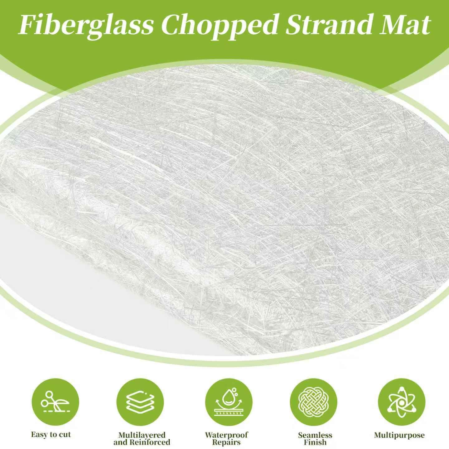 Fiberglass Chopped Strand Mat 5 Yards 4 inch 2 4 Inch x 5 Yard 2Roll, white