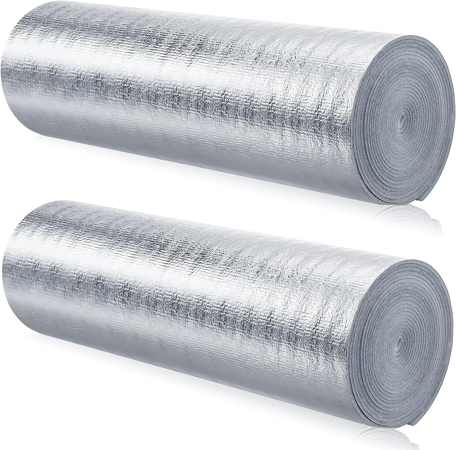 2 Rolls: 48×10′ Reflective Insulation Roll Foam Core Radiant Barrier Garage Door