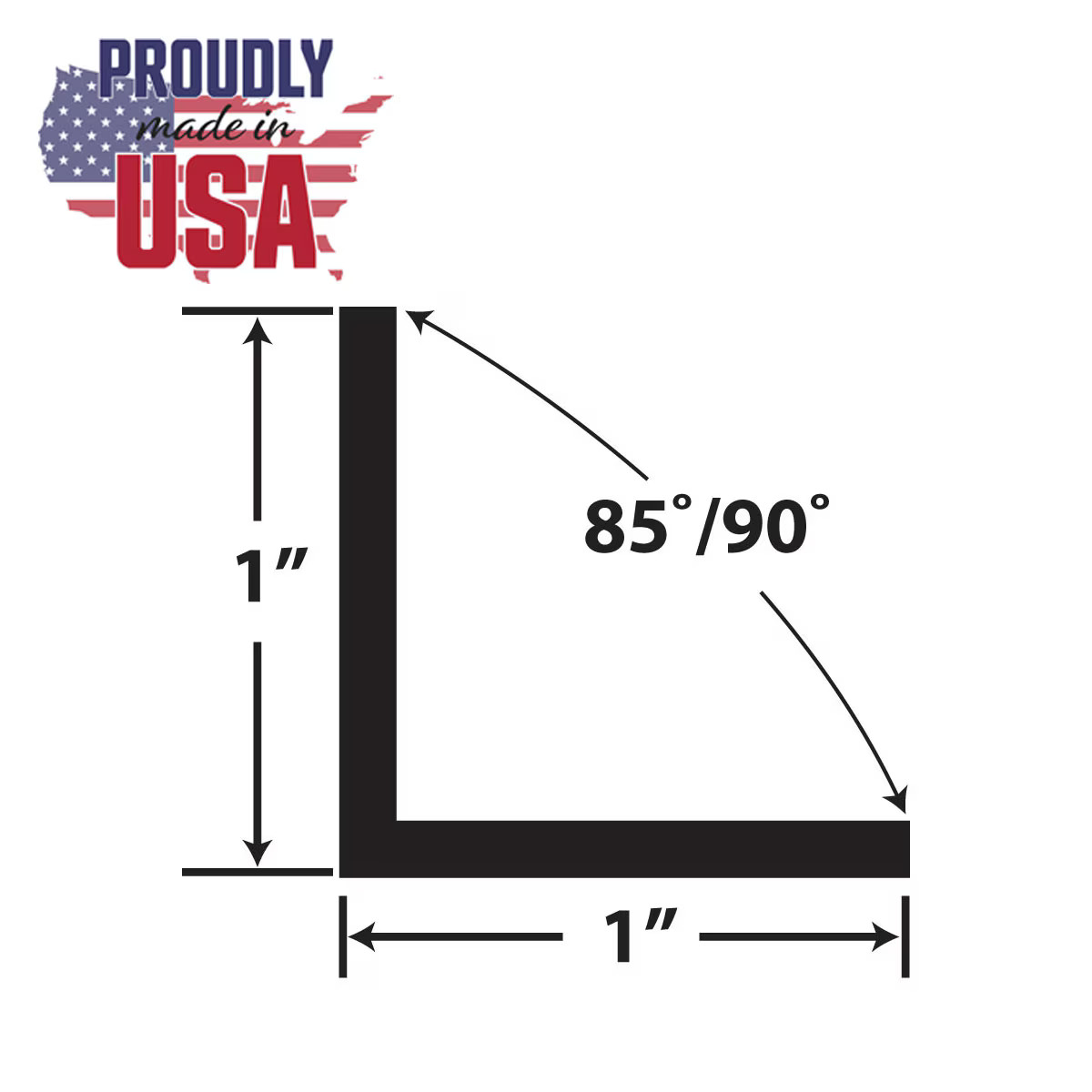 (10-Pack) 1″ x 1″ White 90 Degree Even Leg Angle Moulding 72″ L