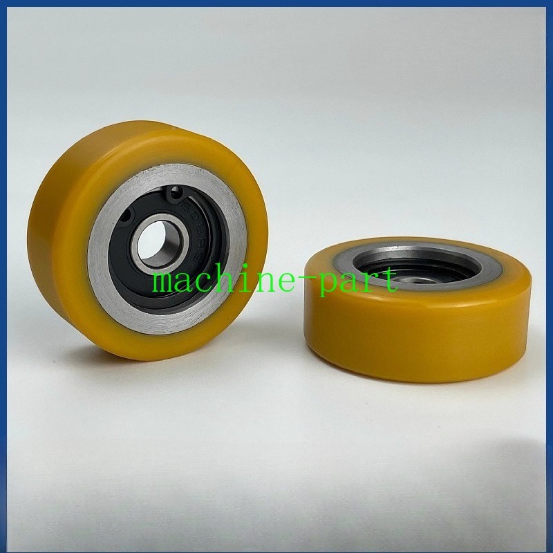 1PC Polyurethane PU Rubber Coated Roller Wear Resistant Guide Wheel with Bearing