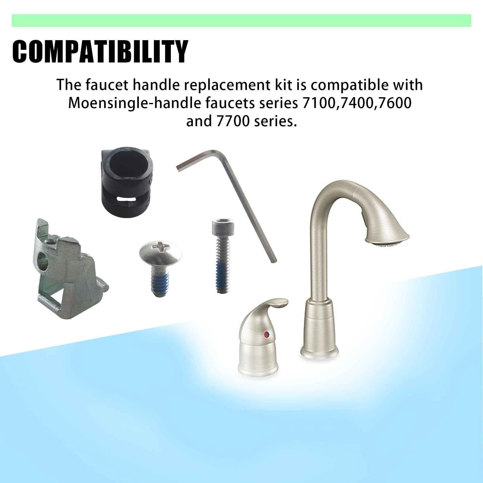Replacement Handle Adapter Kit for Moen 100429, Single handle repair kit