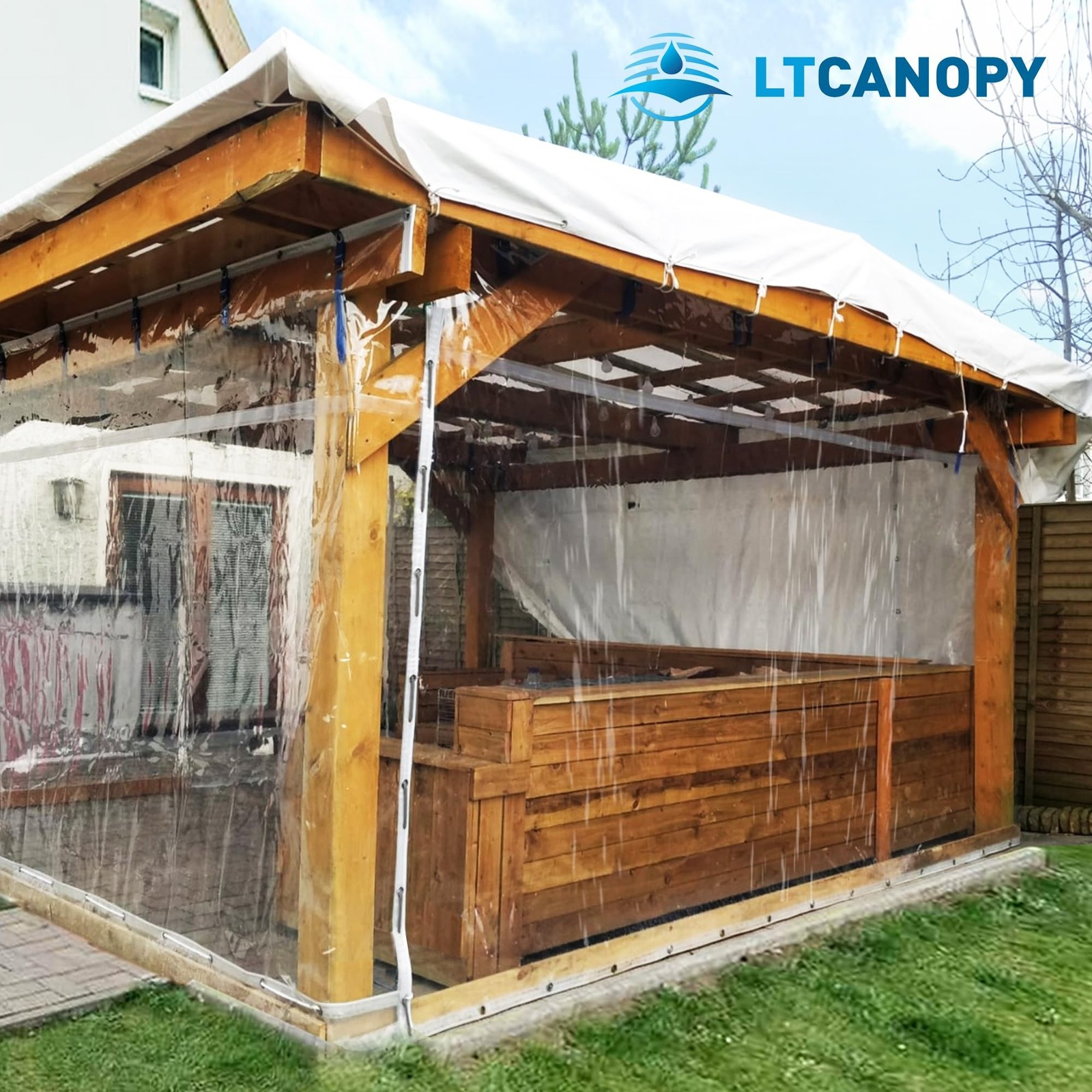 Clear Tarp 5 x 7FT, 20 Mil Clear Vinyl Tarp, Small Cover Plastic Sheeting wit…