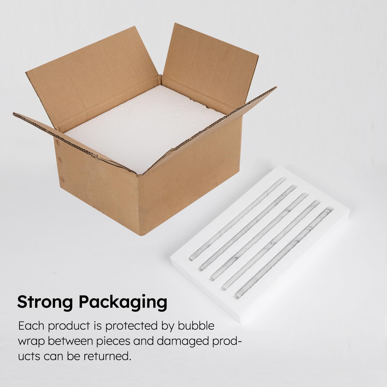Diflart 10-Pack Carrara White Marble Pencil Liner Trim 3/512 Inch Honed Marble