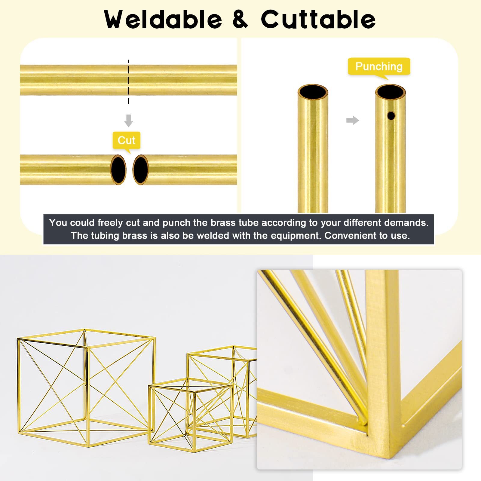 Brass Tube 1mm 2mm 3mm 4mm 5mm 6mm 7mm 8mm 9mm 10mm 11mm 12mm 13mm O.D. x 300mm