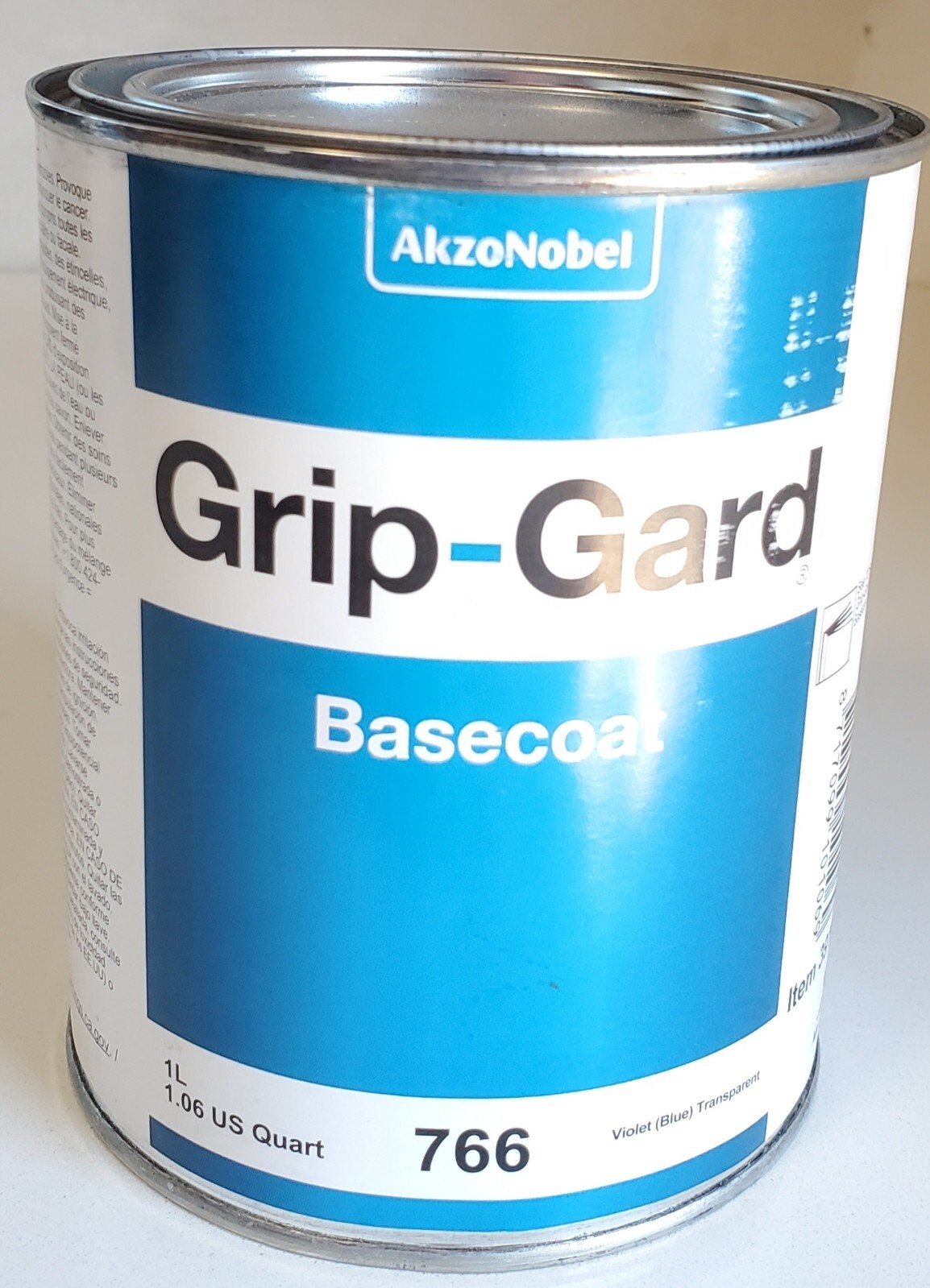 (1) Quart Akzo Nobel Grip-Gard Basecoat 766 Violet (Blue) Transparent 391251