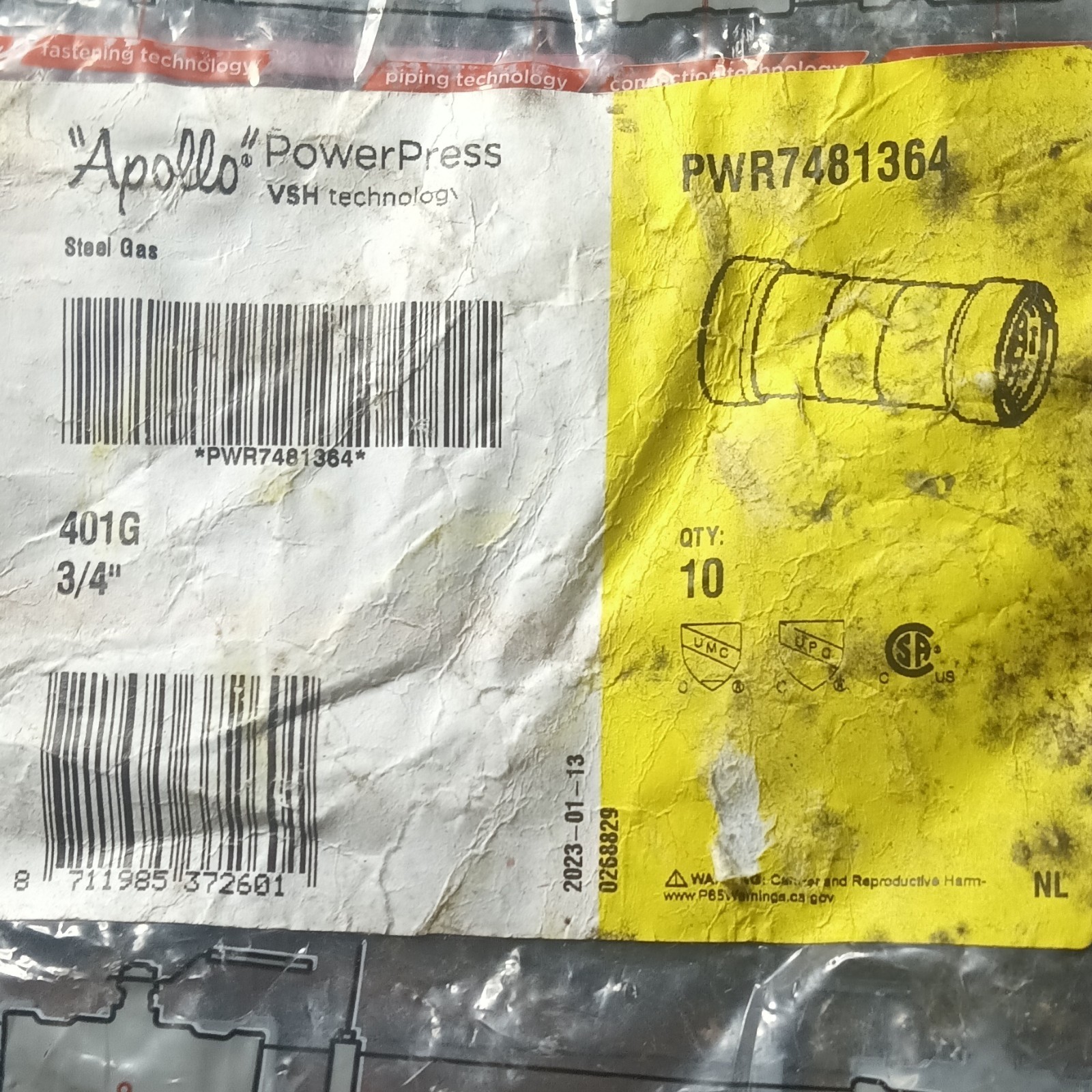 Apollo Powe Press Steel Gas Straight Coupling 3/4 in 125 psi 10-Pack PWR7481364