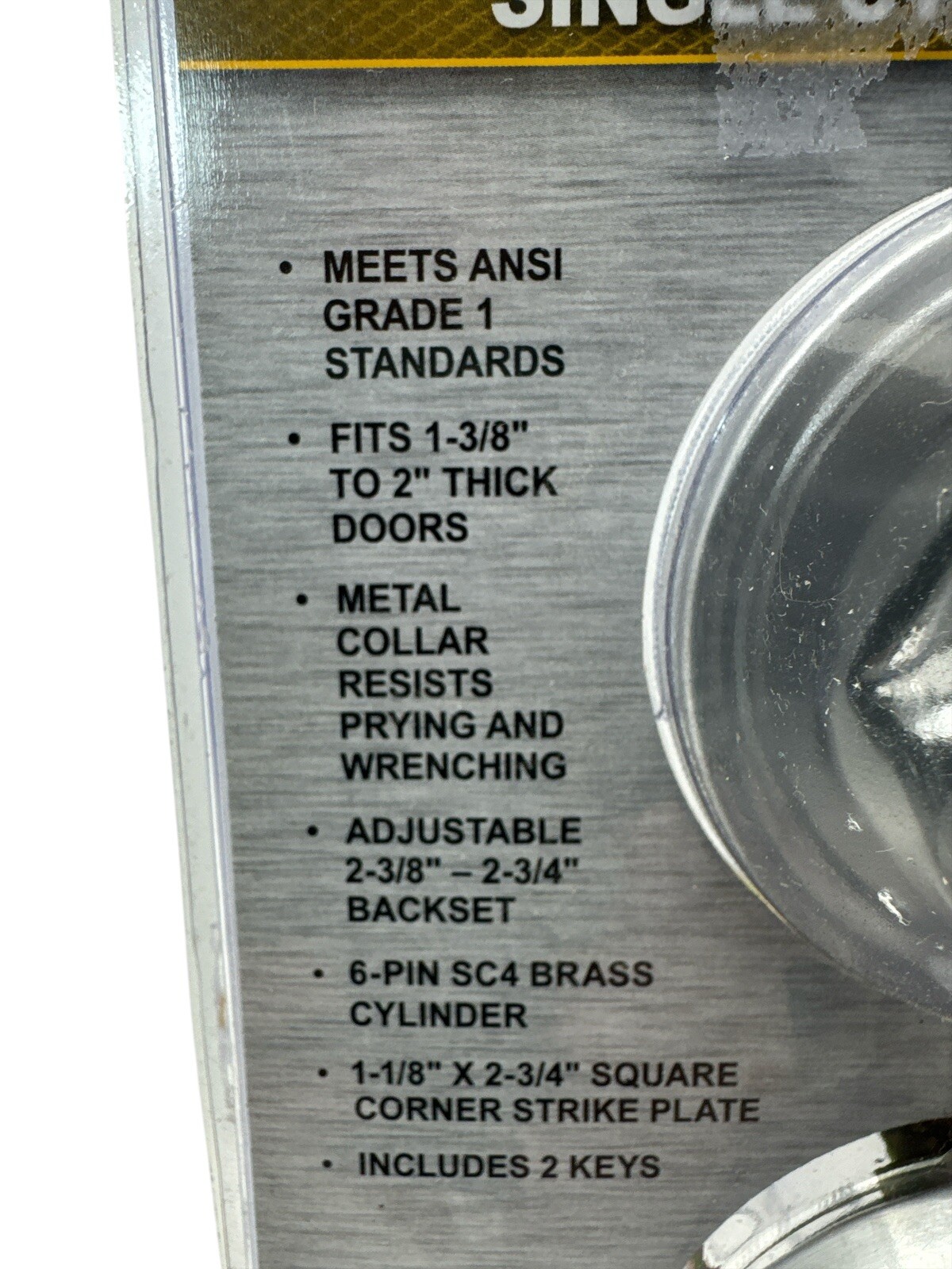 Single Cylinder Deadbolt Satin Chrome Universal Hardware Commercial UH40055 NEW