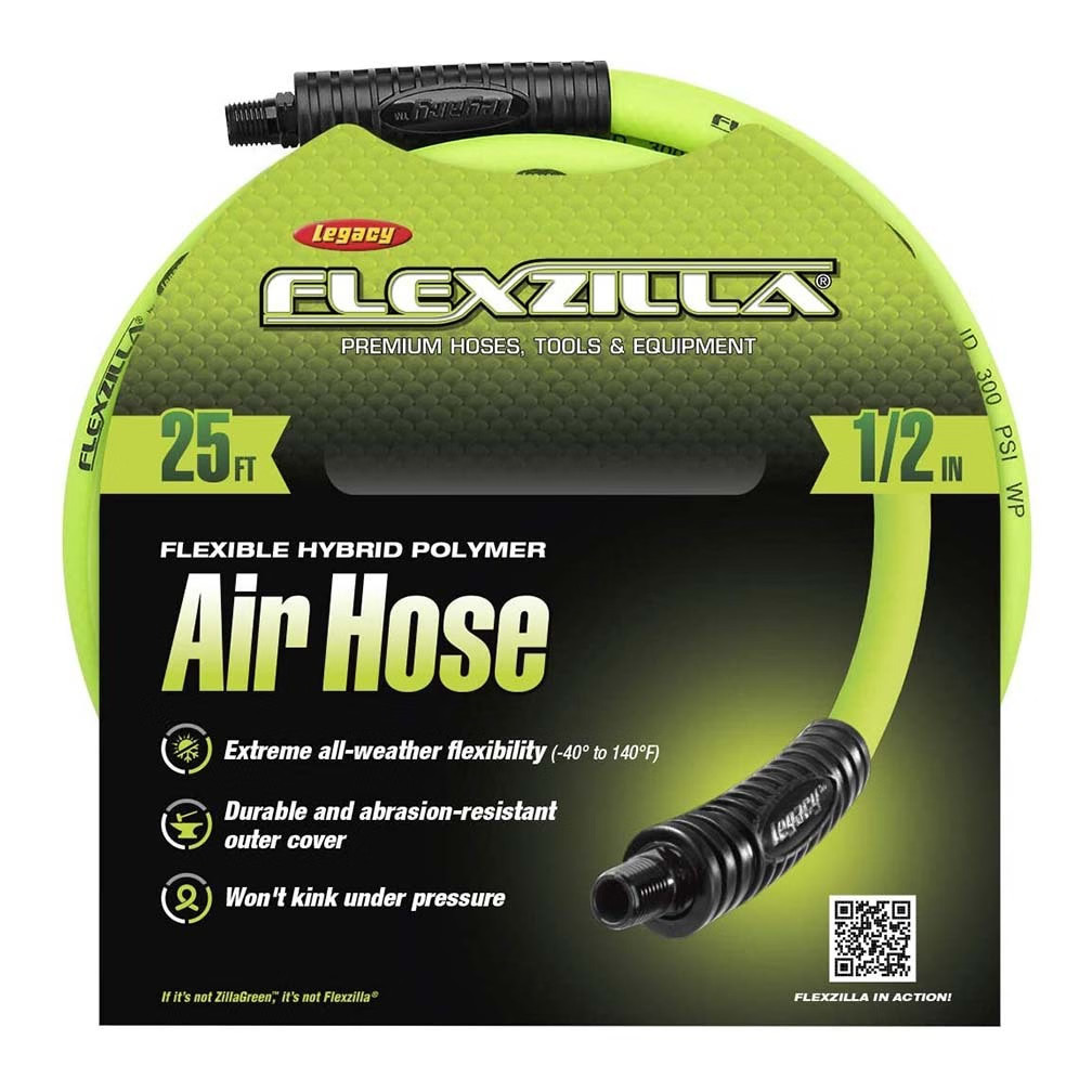 Flexzilla Heavy Duty Lightweight Air Hose 1/2″ x 25′