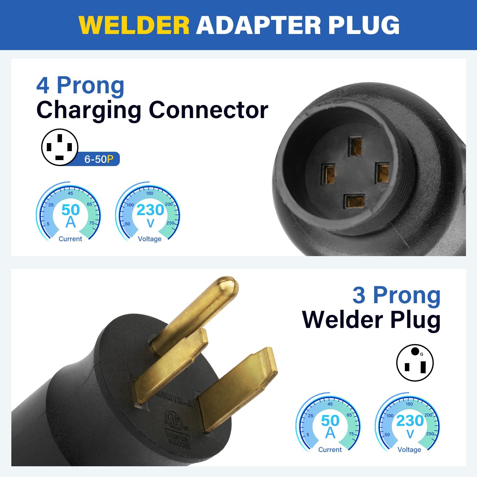 219258 Multi-Voltage Power Adapter Plug for Miller & Hobart Welder, 230 Volt…
