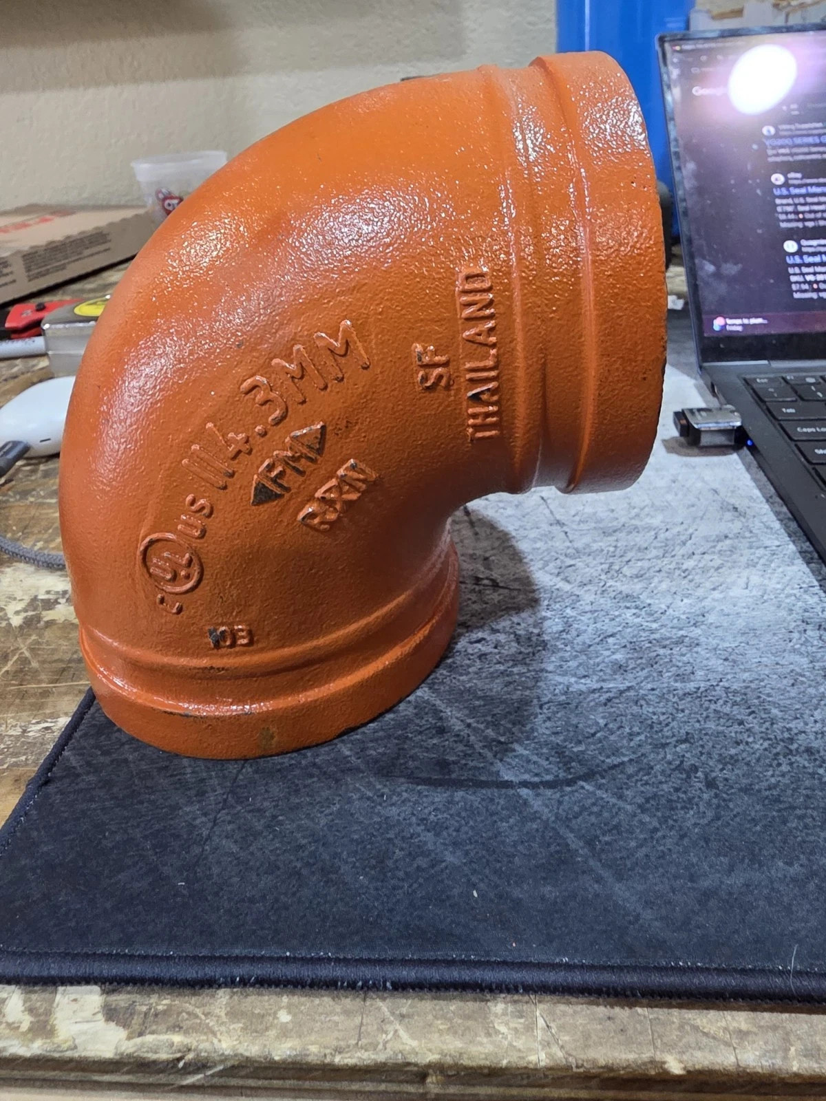 Victaulic 4″ 90 Degree Elbow, Grooved 114.3 , Exposed To Elements
