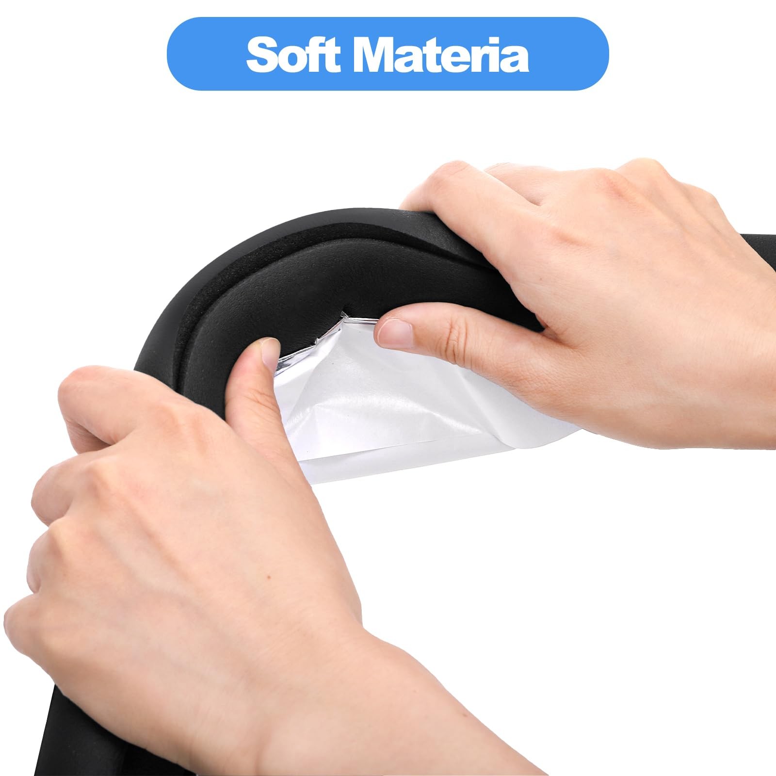 Okllen 12 Pcs Foam Pipe Insulation Wrap, Self-Adhesive Wrap Black&Silver