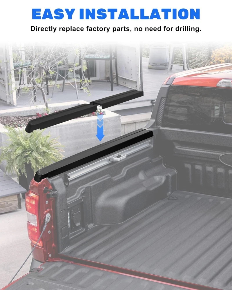 Truck Bed Side Rail Cap Cover for 2022 2023 2024 2025 Ford Maverick, OE Style…