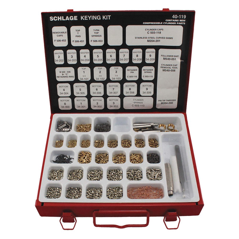 SCHLAGE 40-119 Pinning Kit, For Lockset Cylinders 46TP15