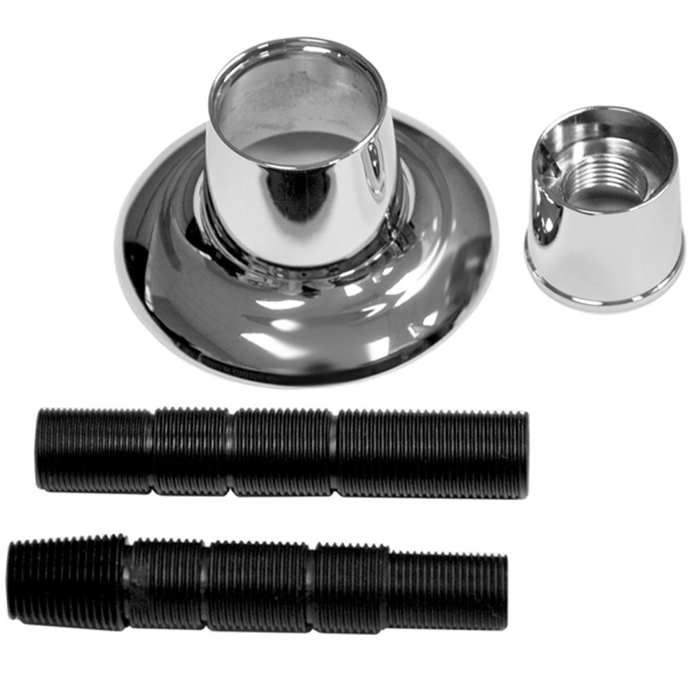 Danco 10311 Universal Flange and Nipple, Chrome 1 Count (Pack of 1),