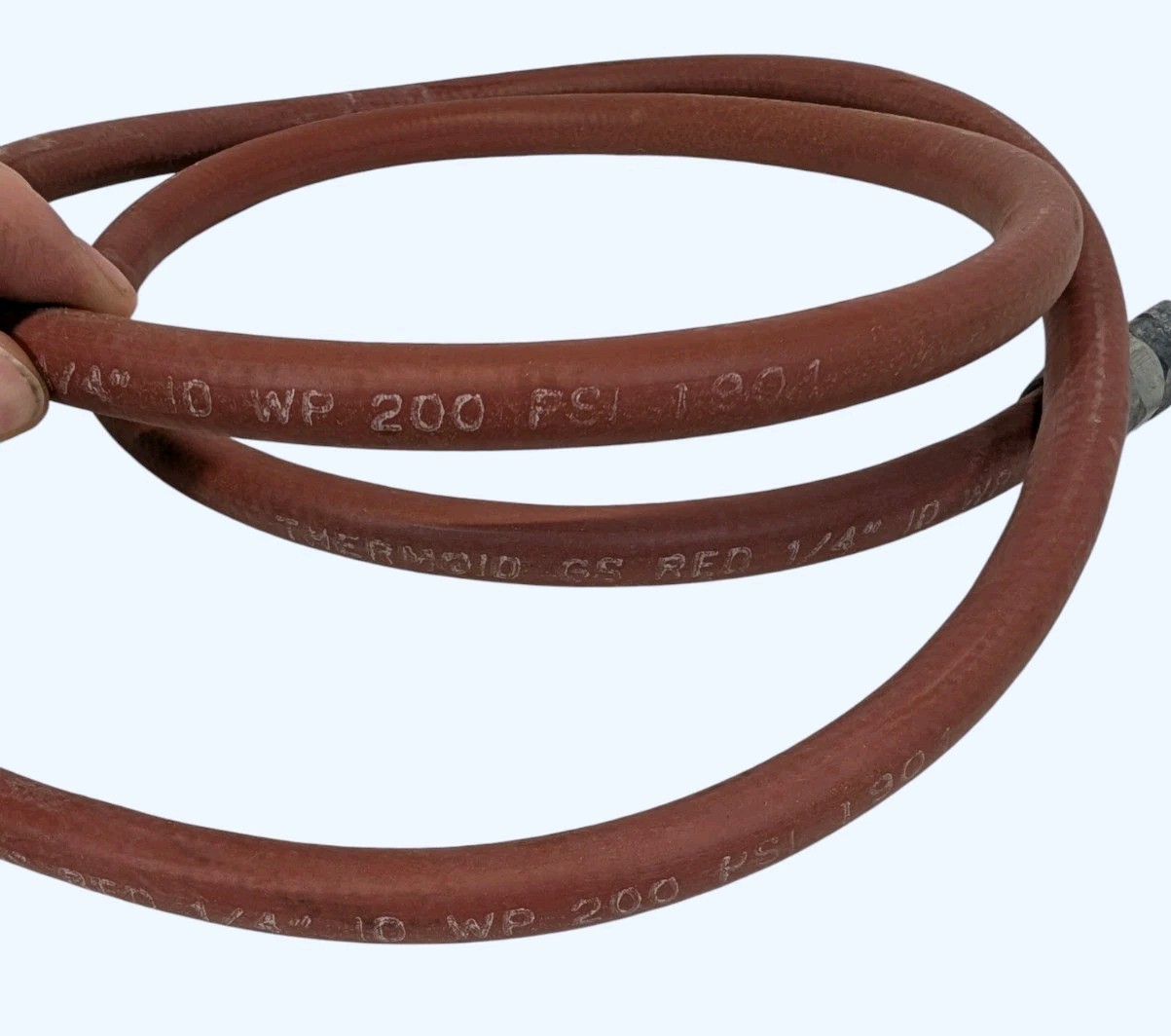OEM Binks 60″ Fluid Hose Thermoid GS Red 1/4″ ID 200 PSI Paint Spray Gun Hose