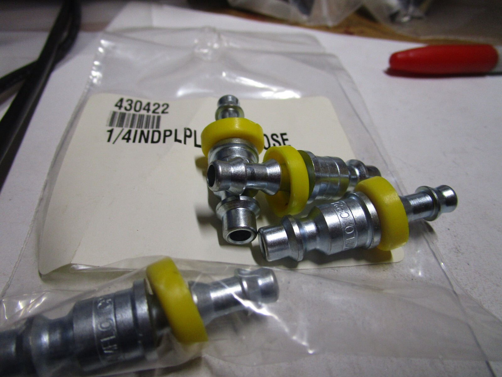 1/4″ Industrial Interchange x 1/4″ Hose Steel Coupler Plug QTY 4