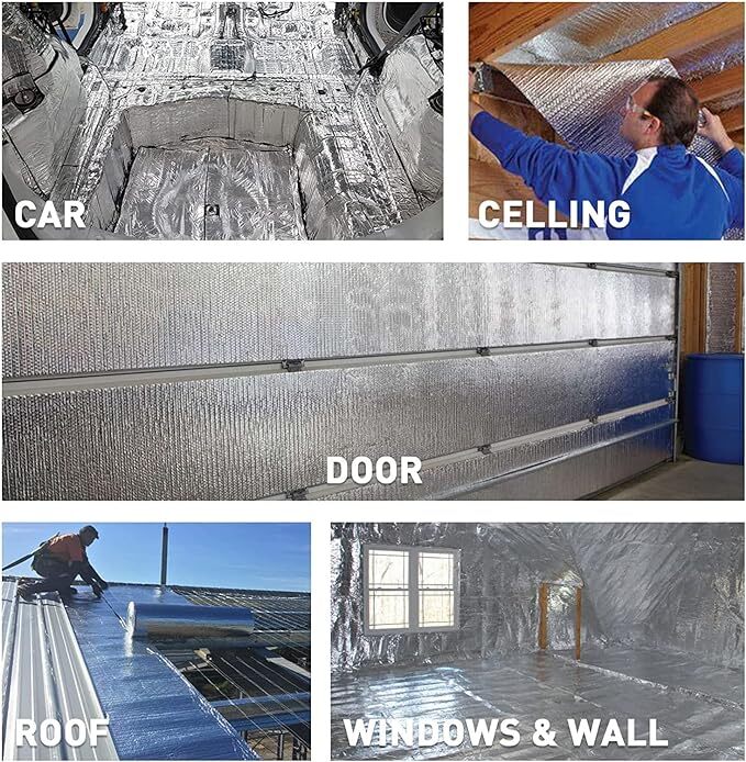 2Mx1M Reflective Foam Insulation Heat Shield Thermal Shield HVAC RAFTERS GARAGES