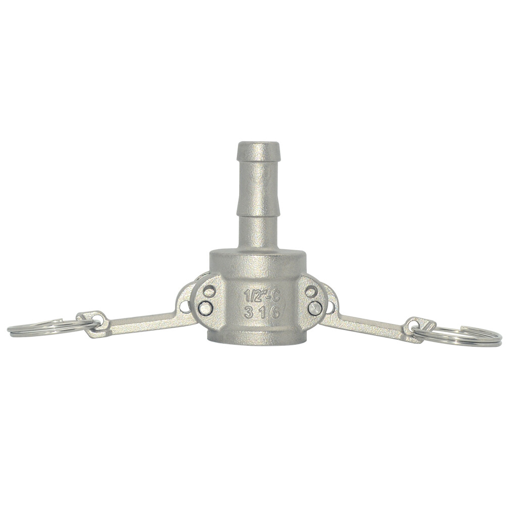 1/2″ 1″ 1.5″ 4″ Type C Camlock Female Coupler to Hose Barb Stainless Steel SS304