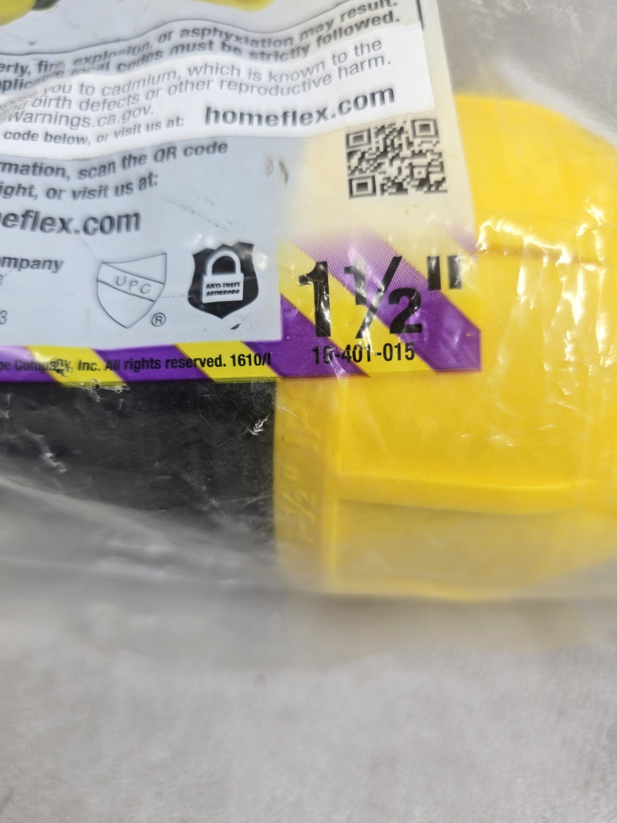 HOME-FLEX 1-1/2 in. IPS DR 11 Yellow Poly Gas Pipe Tee (lot of 2) 18-401-015