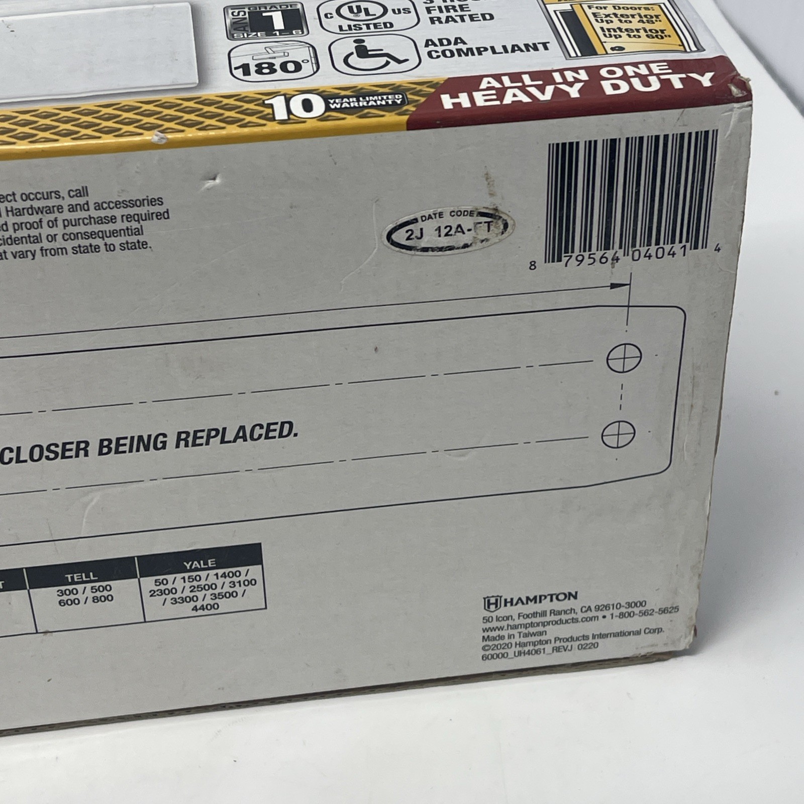 Universal Hardware UH4061 Heavy-Duty All-in-One Aluminum Commercial Door Closer