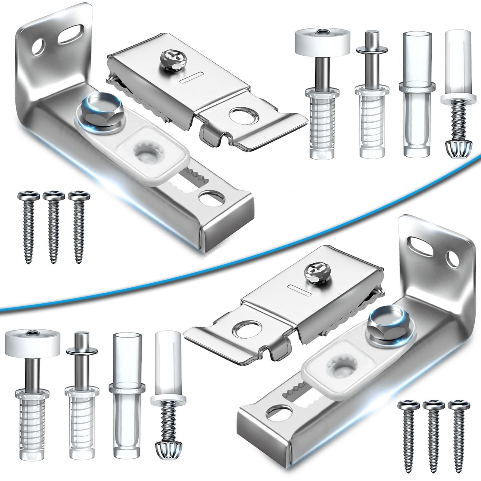 Closet Doors Bifold Door Hardware – 2 Pack Sliding Door Hardware Bi Folding D…