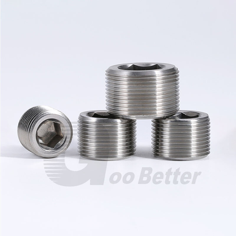 Allen Socket Male Plug A2 Stainless Steel Internal Hex Head Blanking Plug PT/NPT
