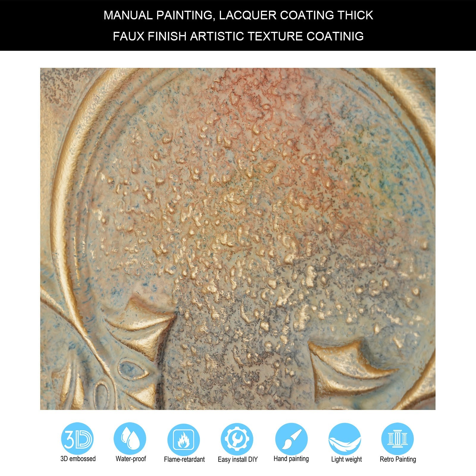 Reclaimed ceiling tiles 3D embossed wall board PL35 Multicolor Brass 10pcs
