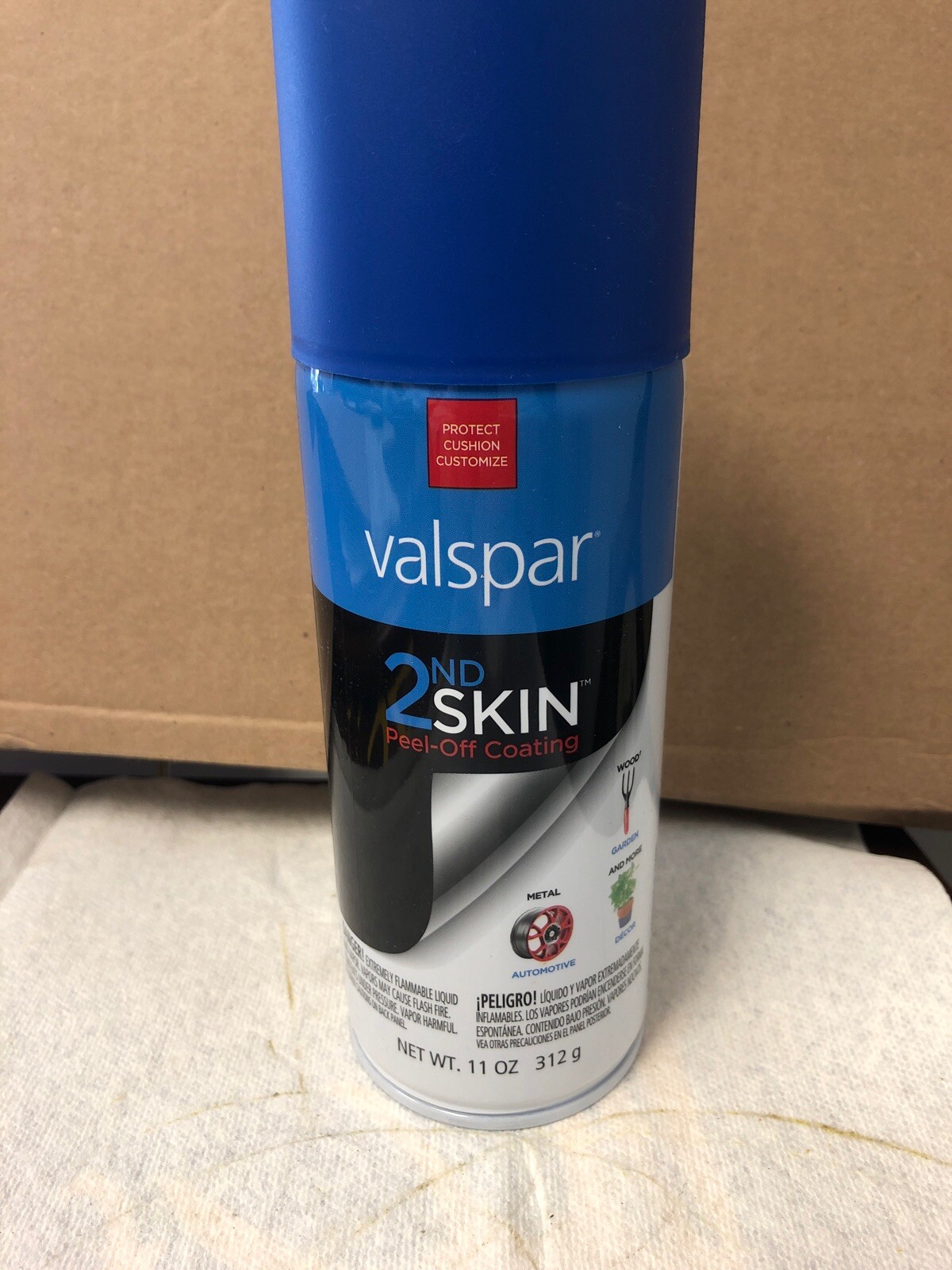 1 Valspar 17202 2nd Skin Clear Peel-Off Rubber Coating BLUE – 11 oz.