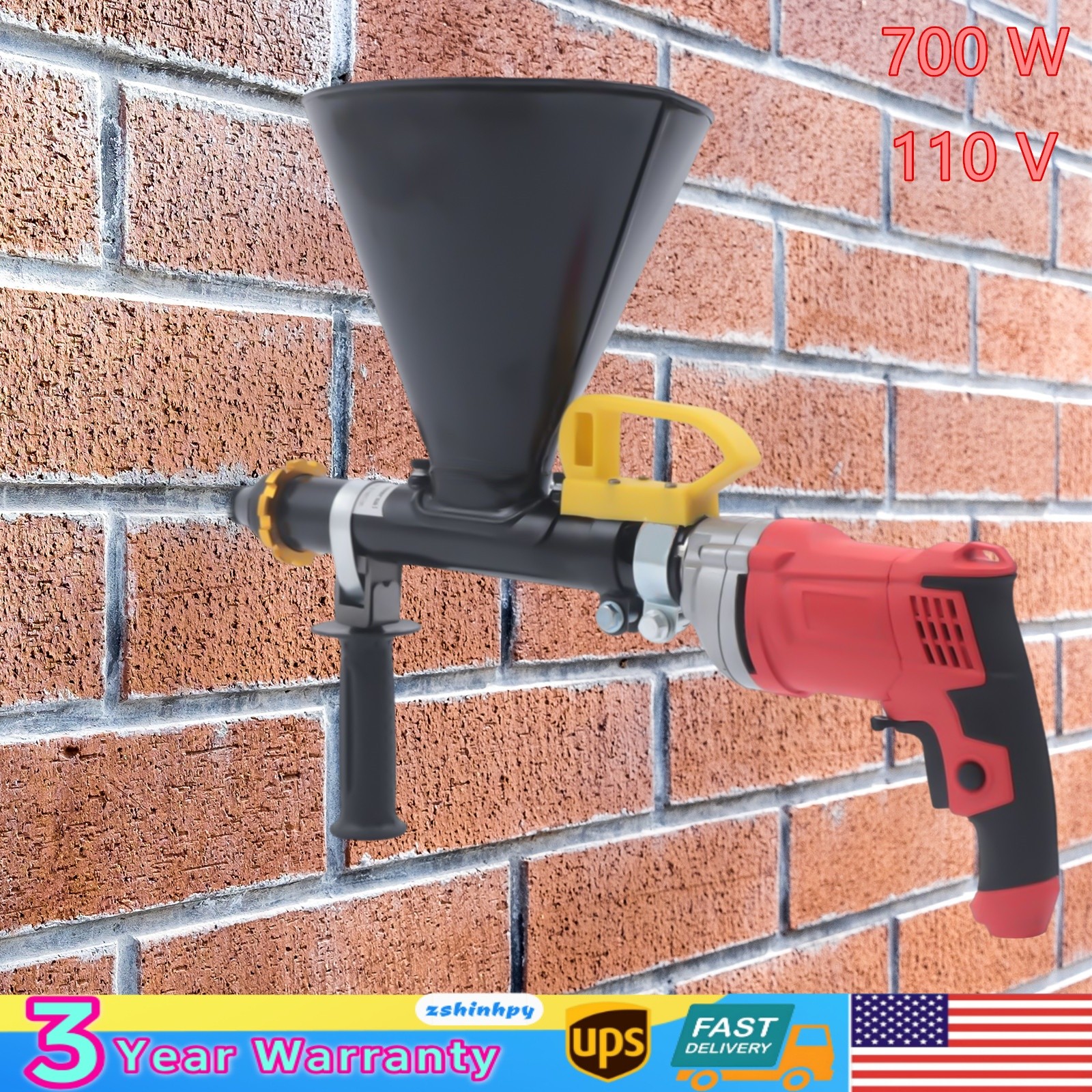 Electric Grout Mortar Tuck Pointing Gun 750W Injection Pump Grouting Machine new