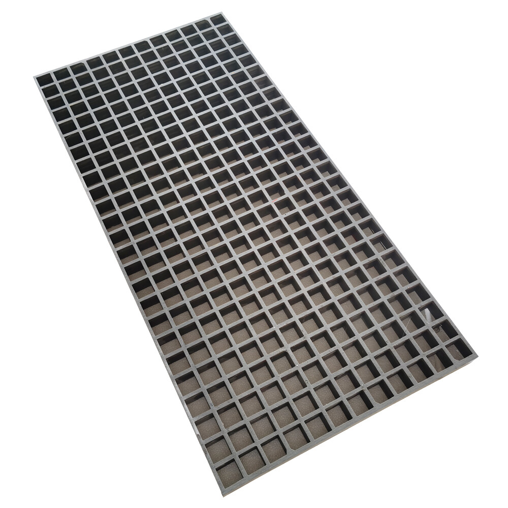 3.3ft*1.6ft Rectangular Fiberglass Grille 1.5″ Thick Grey FRP Grating 1 Pcs/Case