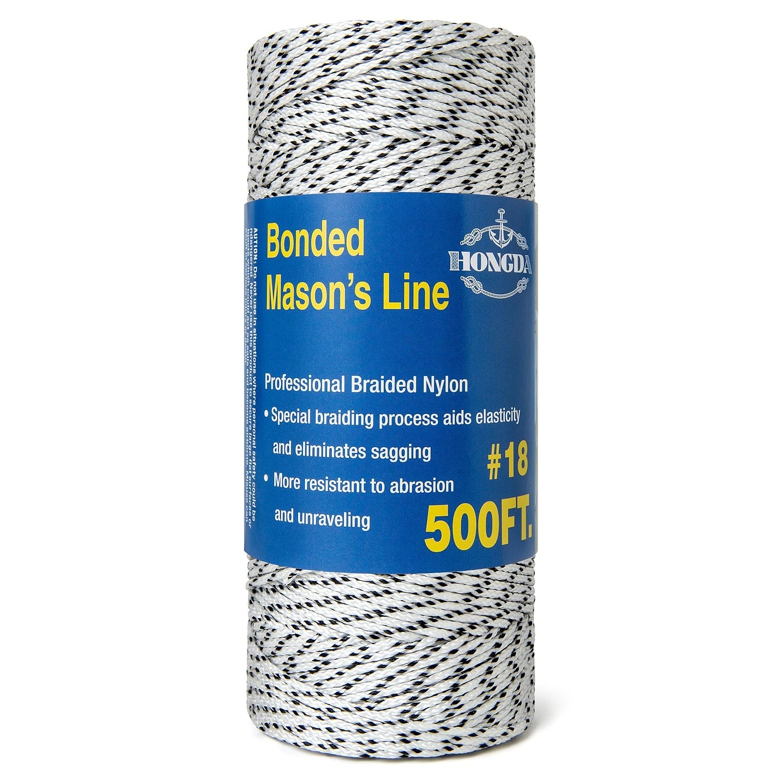 HONGDA Professional Masonry String Lines, 500 Feet #18 Bonded Braided Nylon M…