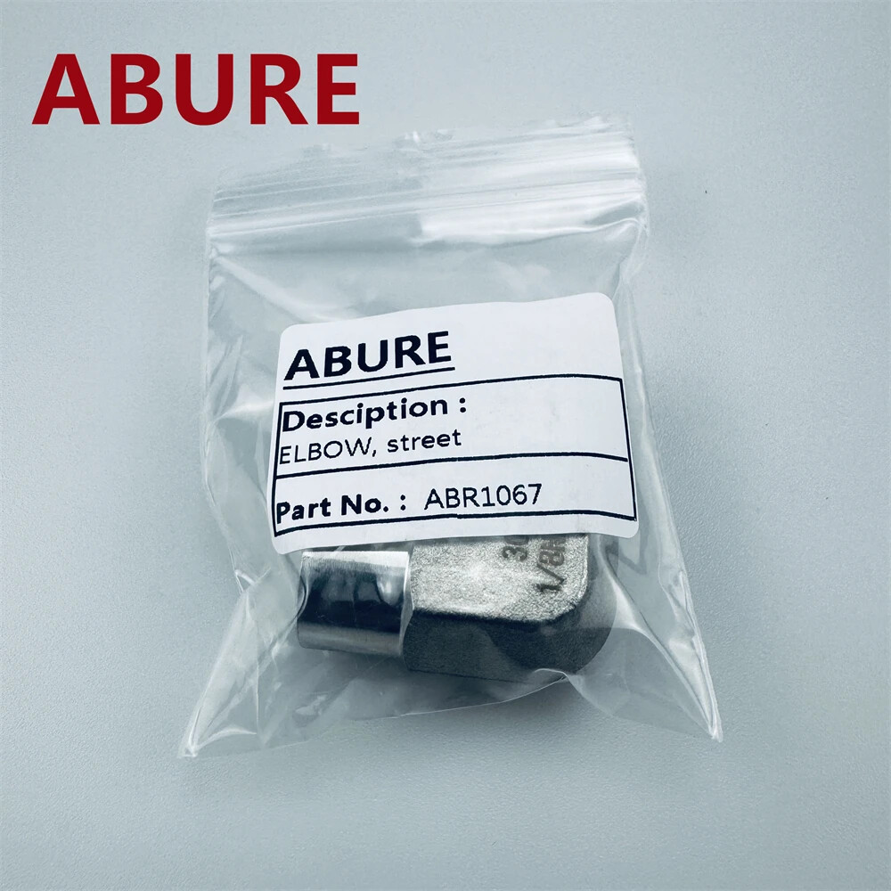 2 PCS ABR1067 ELBOW, street; 1/8 npt (m x f) for ABURE A9 Spray Gun to 4 hose