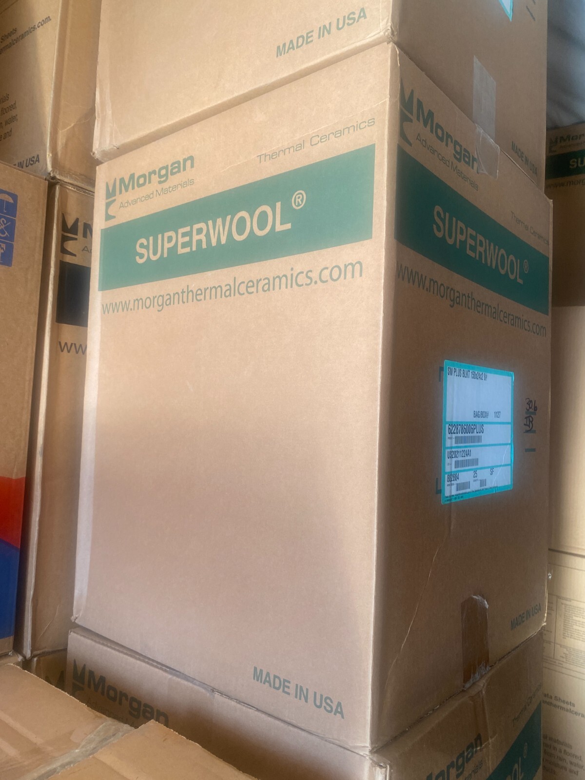 2″ SuperWool Plus 24″ x 150″ AES 8# Bio-Soluble FULL ROLL Thermal Ceramics 2192F