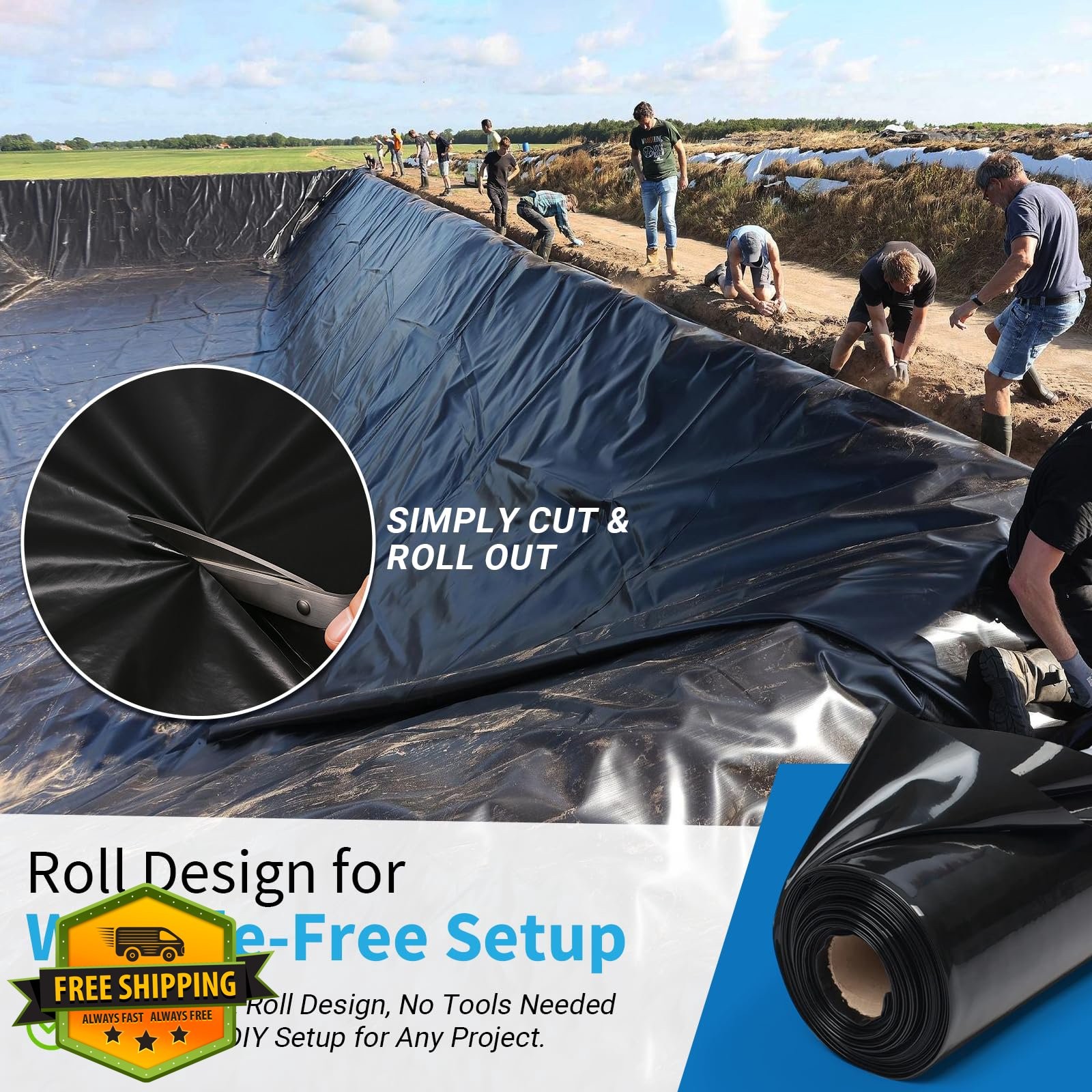 Crawldryer 10 Mil 5’x100′ Black Plastic Sheeting
