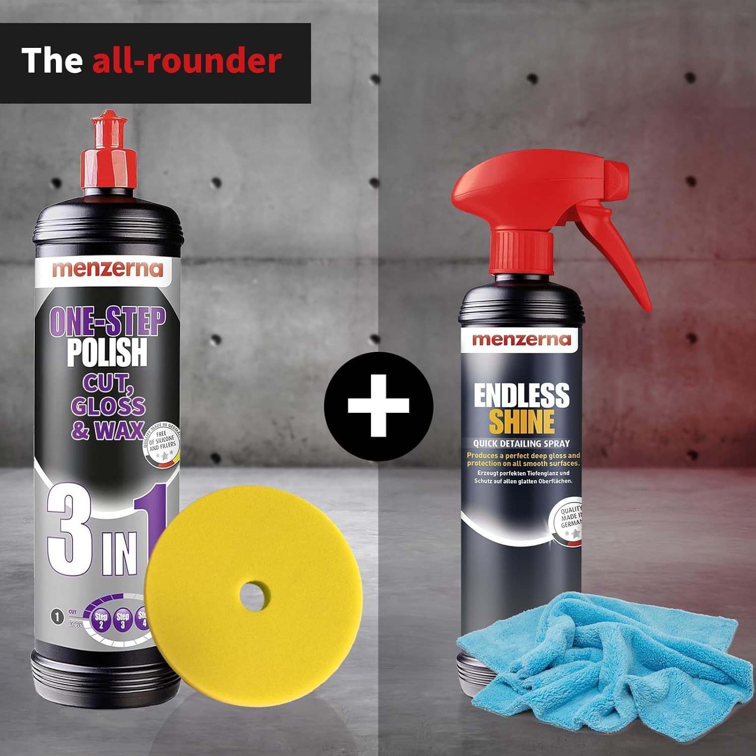 Menzerna 3 in 1 One Step Polish – Medium Cut – high-Gloss Finish 1L