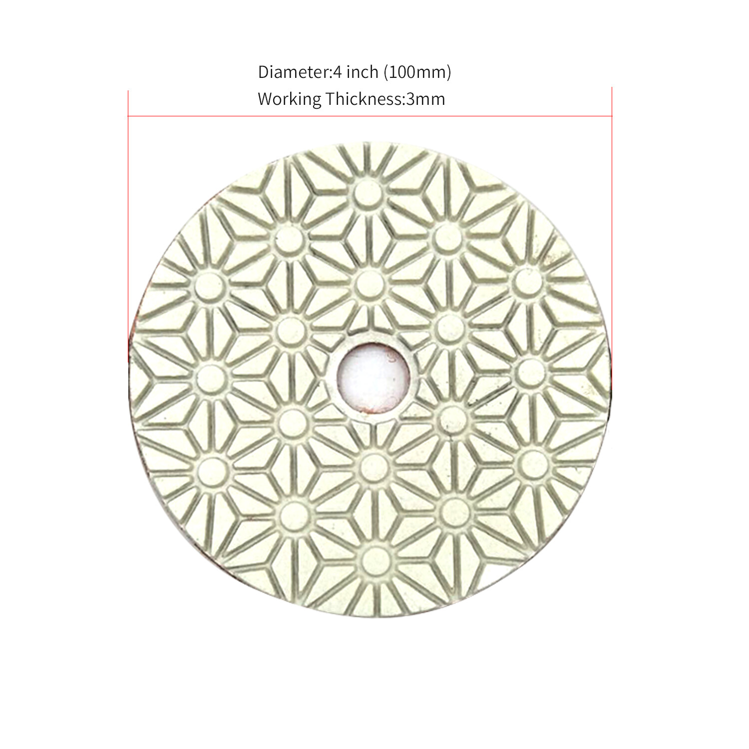 3pcs Dry Diamond Polishing Pads 4 Inch Set Kit Marble Concrete Granite L9C1