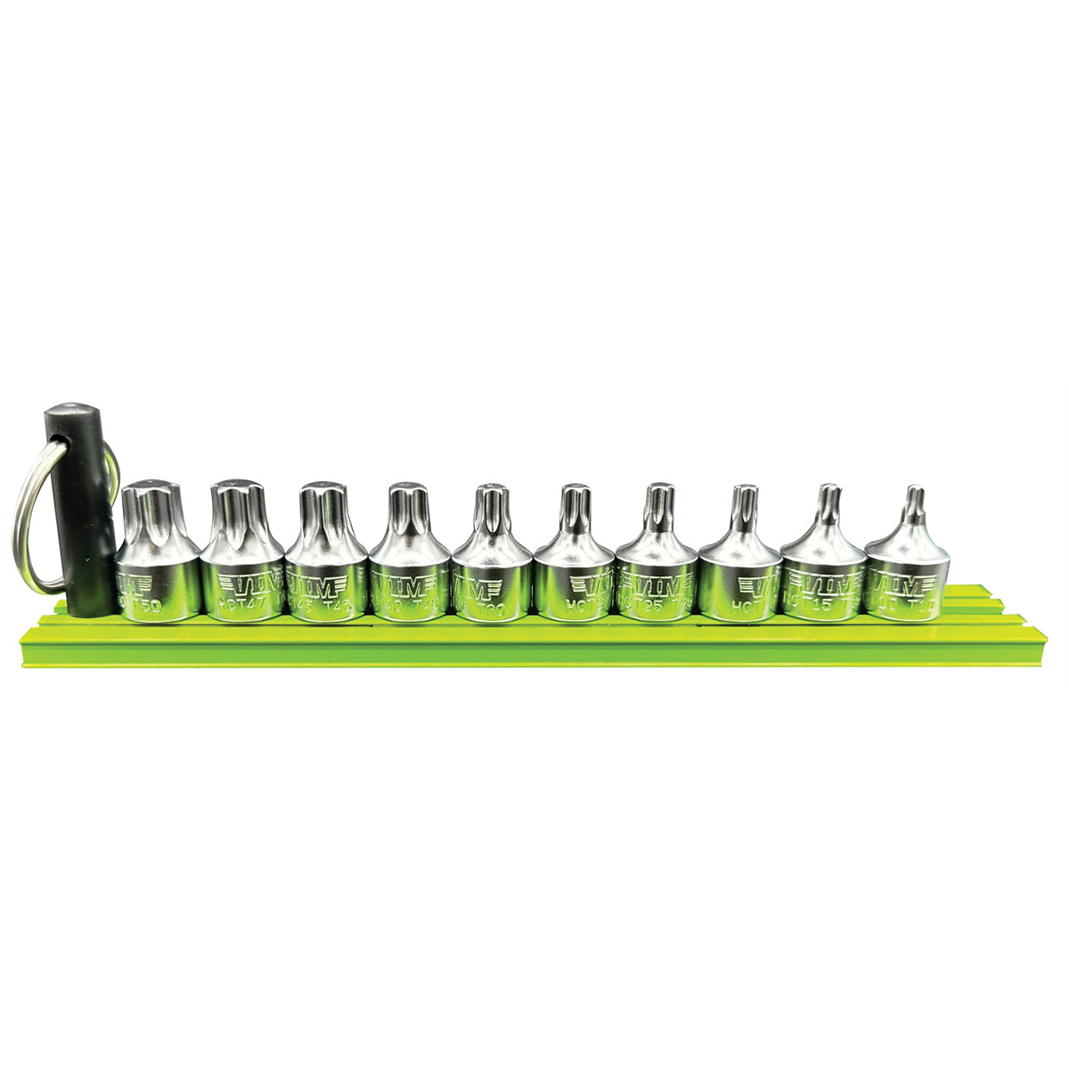 VIM Tools 10 Piece 1/4 Inch Drive TORX Half Cut Stubby Driver Set (T10 – T50) w