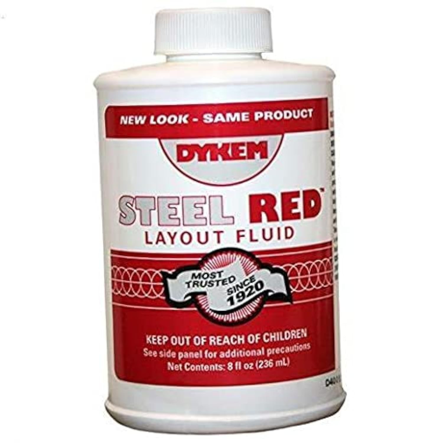 Dykem 04968 Red Layout Fluid – 8 oz Brush-In-Cap Bottle – 80496 8 ounces,