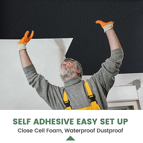 High Density Self-Adhesive Sound Insulation Acoustic 0.4″ x 12″ x71″, 5.8sqft