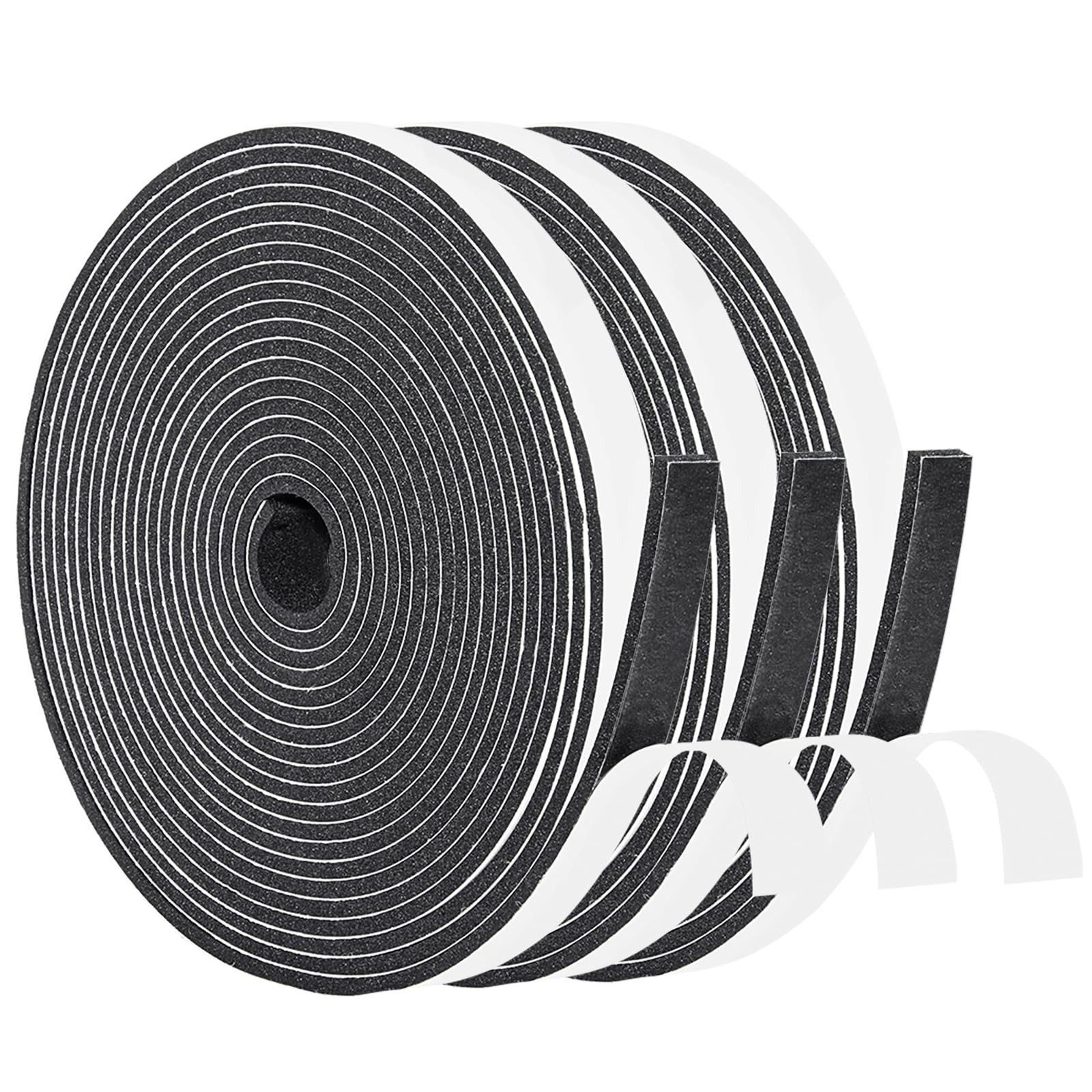 Yotache Foam Tape High Density 3/8″ x1/8″, Total 50 3/8″x1/8″x 50FT, Black
