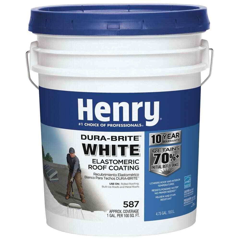 4.75 Gal. White Elastomeric Roof Coating Flat RV Trailer Rubber Roof Mobile Home