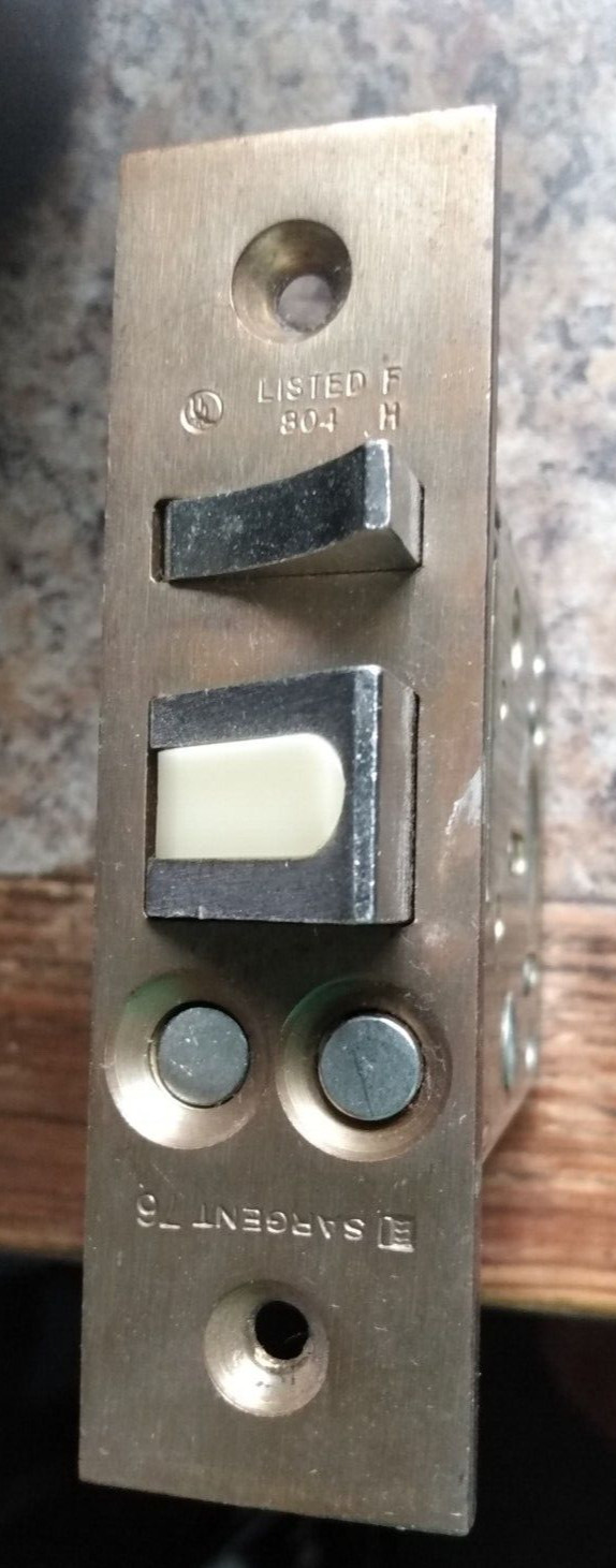 SARGENT 76 LEFT HAND COMMERICAL MORTISE LOCK BODY FINGER SWITCH BRASS