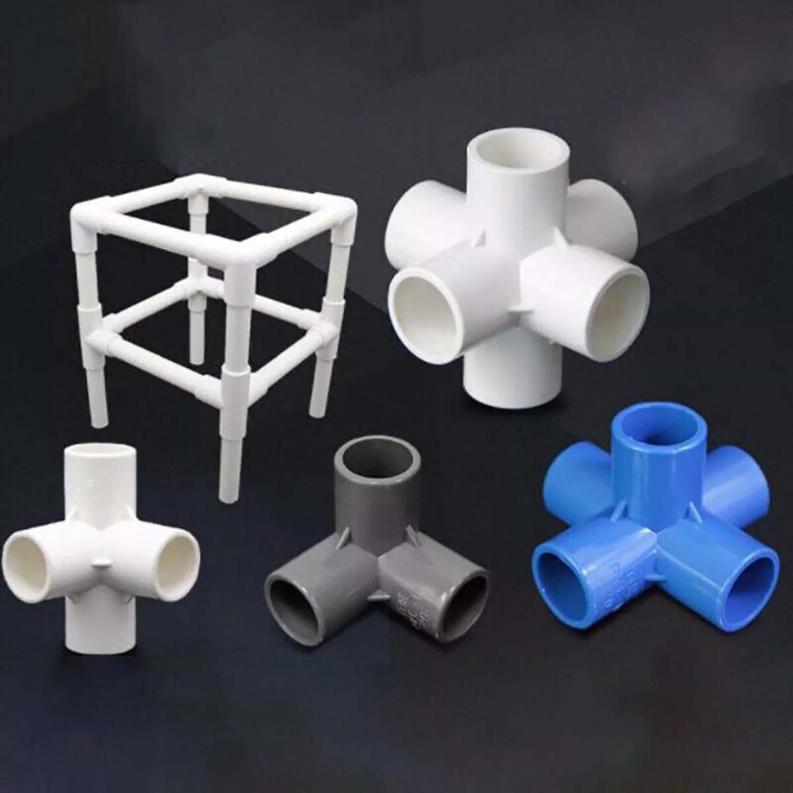 PVC Pipe Fittings Various Type Straight,Tee, Elbow Water Supply White/Blue/Grey