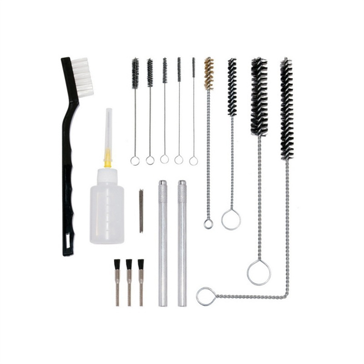 AES Industries 207 21-Piece Ultimate Spray Gun Cleaning and Maintenance Kit, Pl