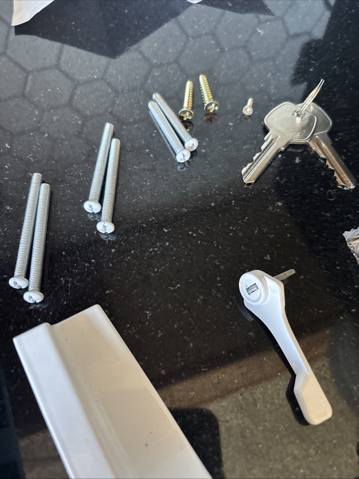 Sliding Glass Patio Door Handle Set with Key Cylinder and Mortise Lock