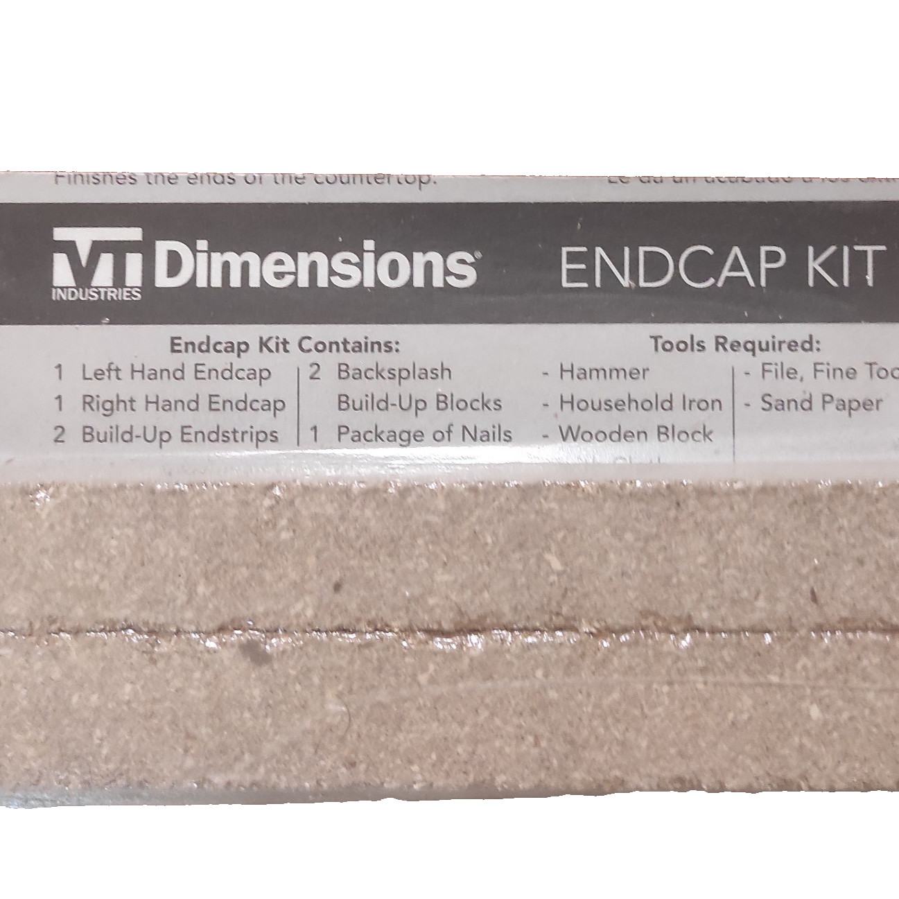 VT Dimensions End Cap Kit 7.5-in W x 28-in H x 0.75-in D Carrara Bianco
