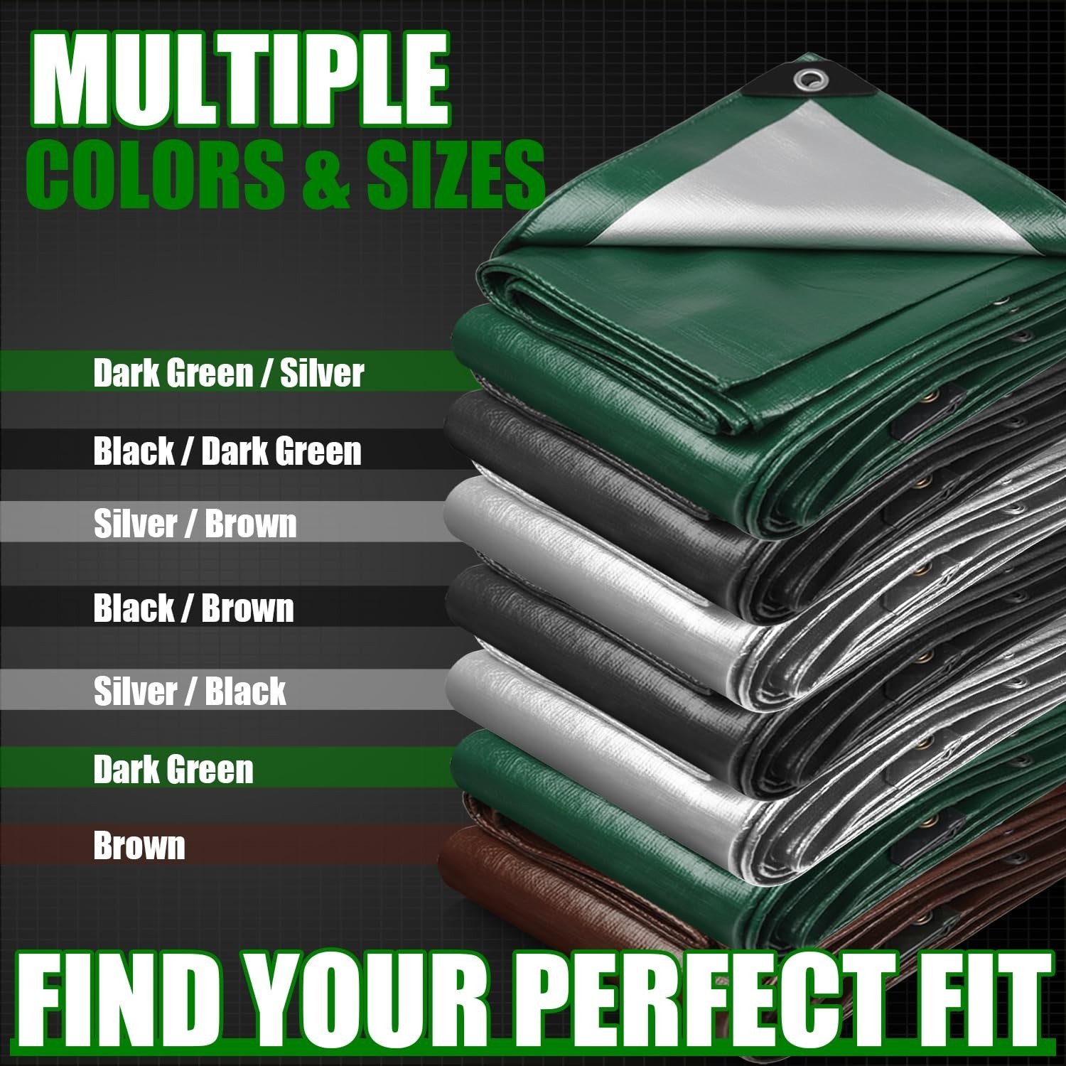 Sunvigor Tarp Waterproof 16x20Ft, Extra Thick 16 Mil Heavy Duty Tarp Cover, T…